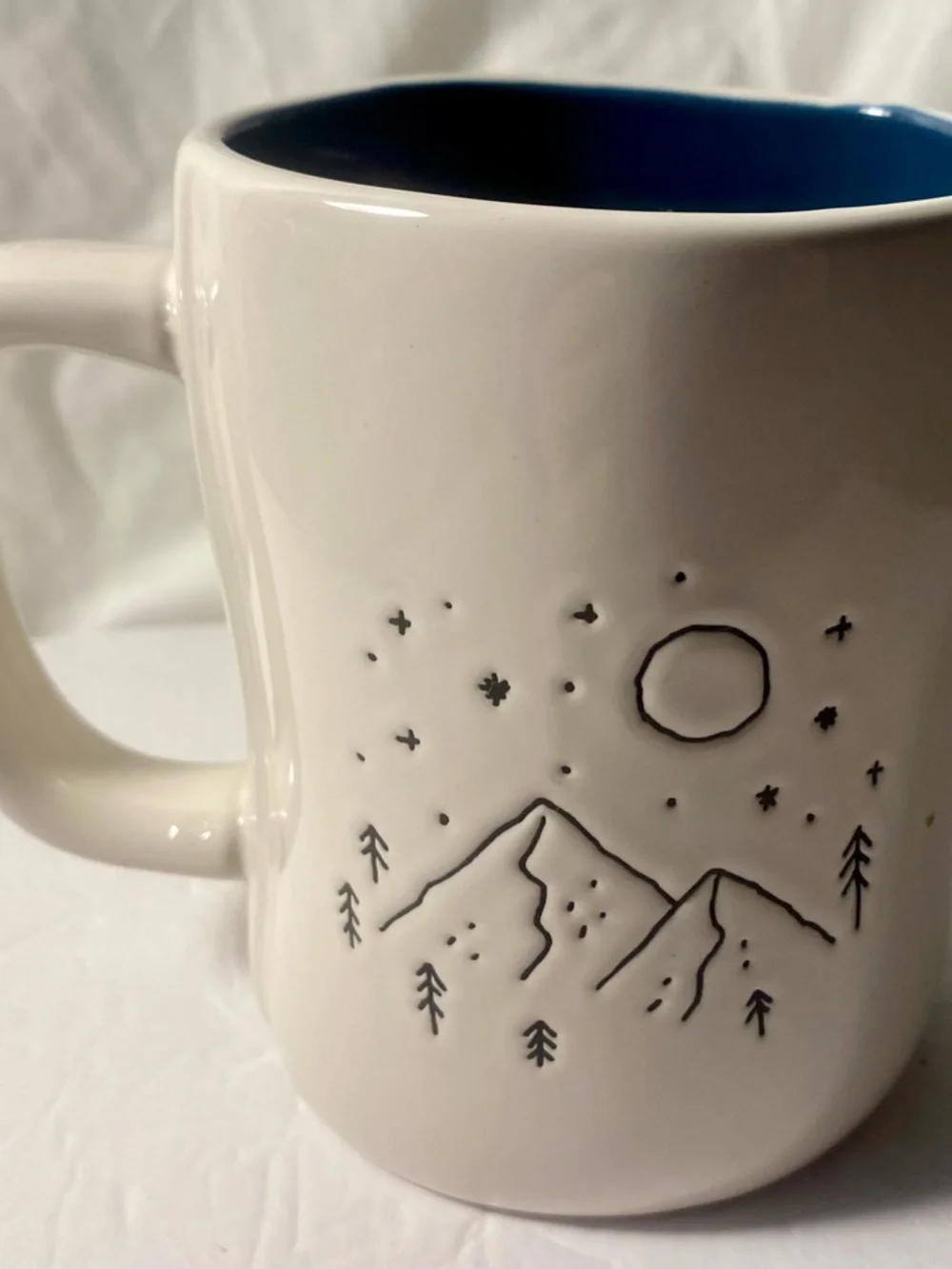 Rae Dunn White Mug with Blue Interior - STAY WILD - Picture 7 of 9